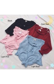 Little Dipper Cherry Long Sleeve Cardigan(Leftovers/18 Colours)